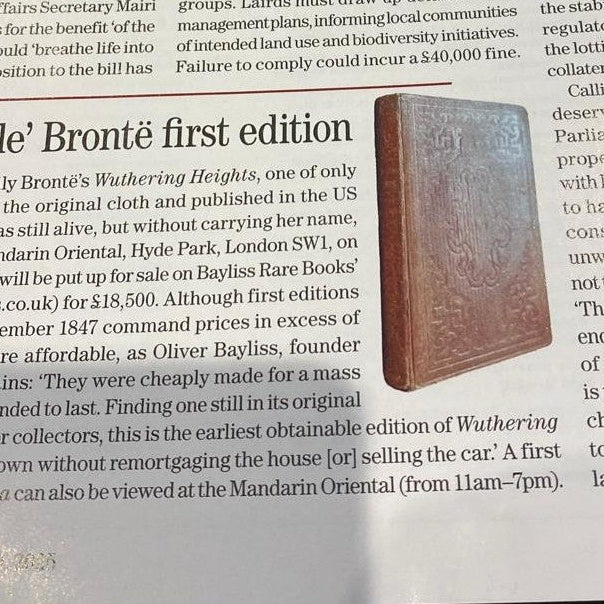 Country Life: Wuthering Heights first edition